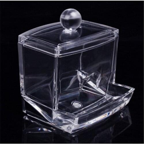 Transparent Clear Acrylic Q-tip Holder Box Cotton Swabs Stick Storage Cosmetic Makeup Case Boxes