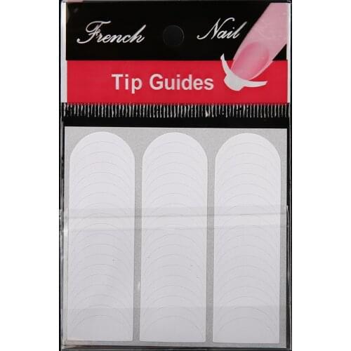 Shellhard 240pcs/5 Sheet French Nail Art Tips Form DIY Nail Guide Tips Stickers Template 3D Vinyls Decals Manicure Stencil Tool