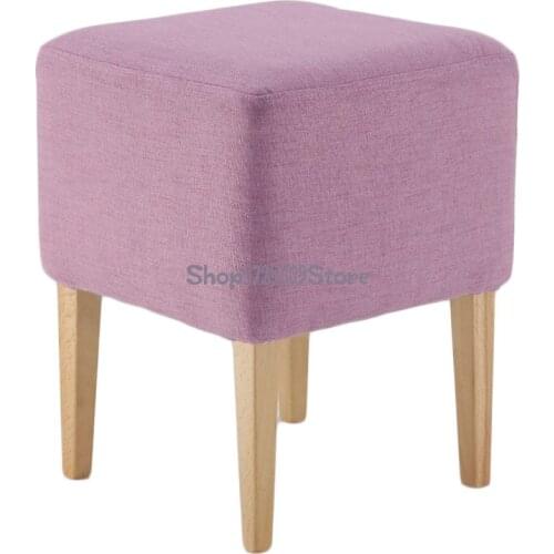 Nordic Fitting Stool Clothing Store Fitting Room Stool Square Stool Low Household Fabric Sofa Stool Rest Stool Changing Shoes St