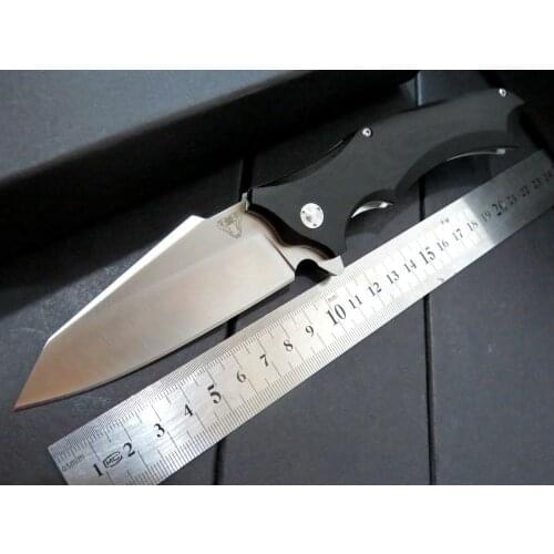 High Quality 440C blade jungle adventure Rock climbing folding outdoor camping hunting knife G10 handle Tactical Survival knives