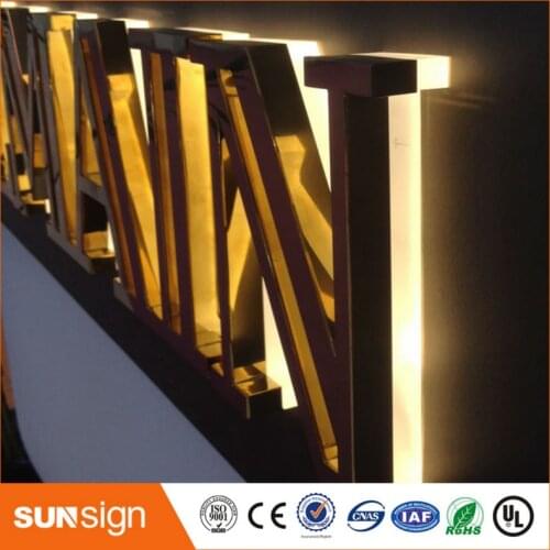 3d effect led backlit letter signage
