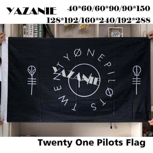 YAZANIE Any Size 3ft*5ft 90*150cm Twenty One Pilots Flags and Banners Flying Banner Decoration Polyester Custom Flags