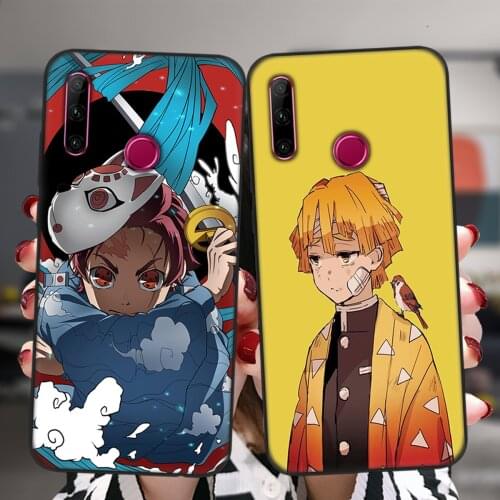 For Honor 50 Pro SE 30 9 10 20 10X Lite Pro 10i 20i 30i 8X 9X Protective Case Japan Anime Demon Slayer Soft Silicone Cover