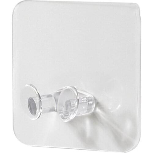 1 Piece Transparent Strong For Bathroom Sticky Door Wall Hanging Nail-Free Hook Kitchen Portable Storage Hook