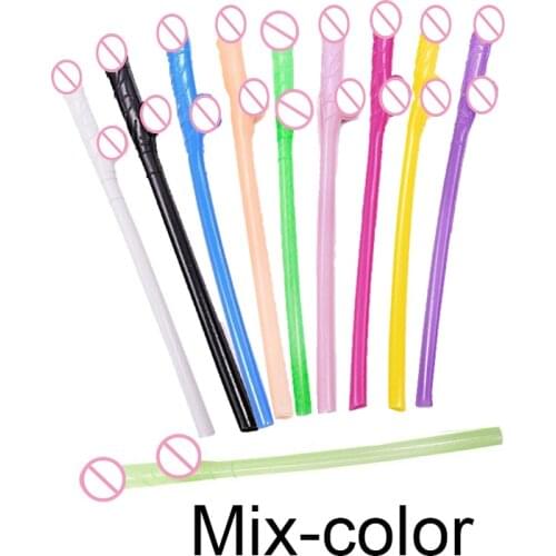 10 pcs Drinking penis straws Bridal Shower Sexy Hen Night Willy Penis Novelty Nude Straw for Bar Bachelorette Party supplies
