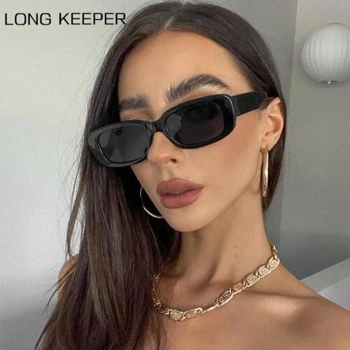2021 Small Square Sunglasses Women Men Travel Vintage Retro Oculos Rectangle Leopard Black Glasses Lunette De Soleil Femme