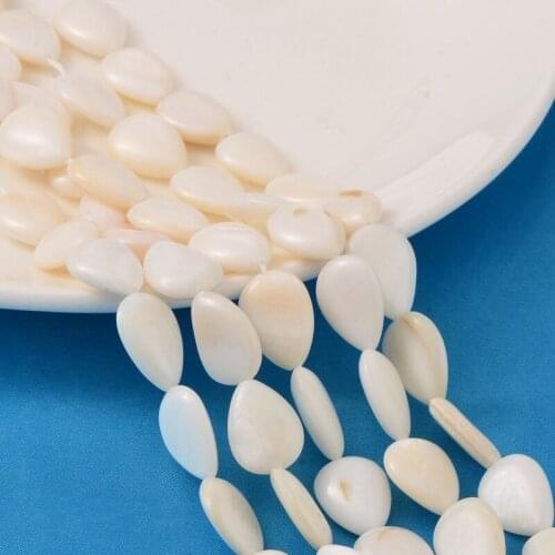 220pc 18*13mm Shell Beads Strands Drop White For DIY Jewelry Accessories Making Necklaces Bracelets Handicrafts Supplies