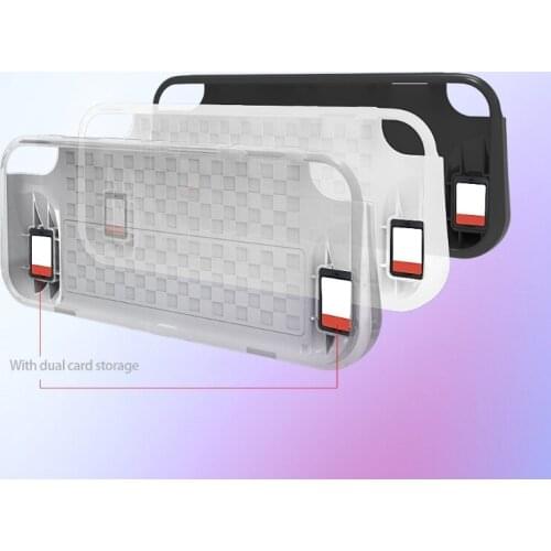 Switch OLED TPU Case Ergonomic Grip Protective Cover Shell Skin For Nintendo Switch OLED 2021 Shock-Absorption 2pcs Card Slots