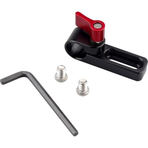 Single Hole 15mm Rail Clamp Mount Rod Clamp on the DSLR Camera Handle/ Camera Cage/ Plate for Rod Extension DSLR Camera Rig- 219