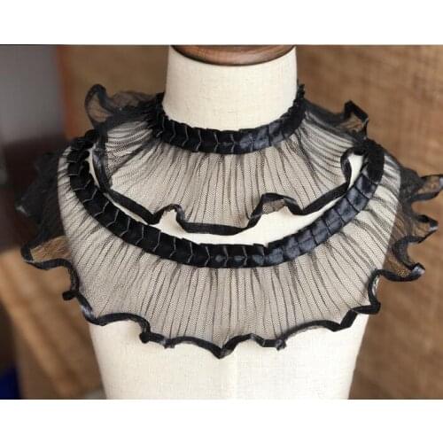 2 Meters Black White Lace Ribbon 7cm Lace Trims Apparel Sewing Lace Accessories Handmade Lace Trimming