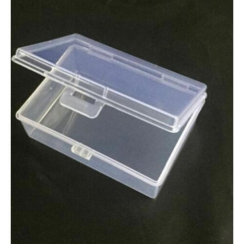 Small Transparent Plastic Storage Box Clear Square Multipurpose Display Case U