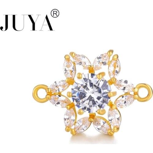 Jewellery Making Supplies 2018 NEW AAA Cubic Zirconia Crystal Flower Connectors For Jewelry Making DIY Bracelet Necklace Earring