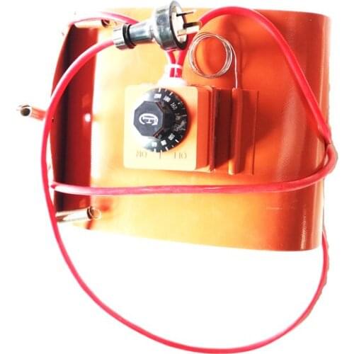 110V 300W 200*1170*1.5mm LP gas tank heater Silicone Rubber Heater dial thermostat on pad 2000mm lead wire with 3pins plug