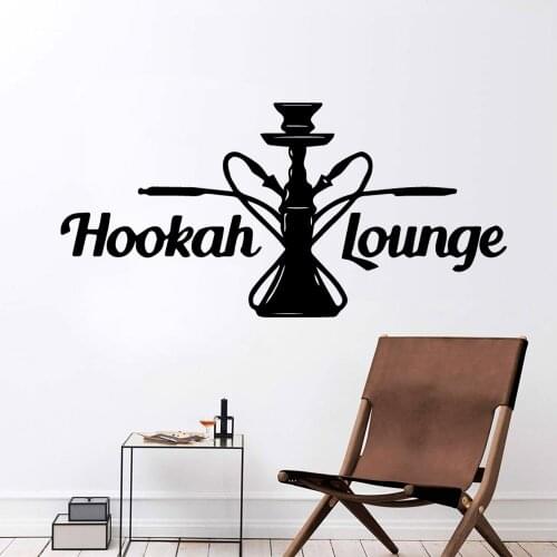 Hookah Lounge Wall Sticker Pvc Removable Decal For Shisha Store Relax Living Room Dining Cafe Bar Decor Wall Poster P38