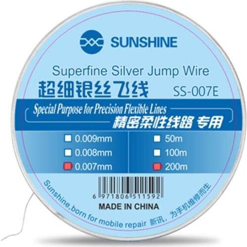 Jump Wire SS-007E 0.007mm 200M Superfine Silver Jump Wire For Mobile Phone Chip Fingerprint Repair Copper Wire Flight Line
