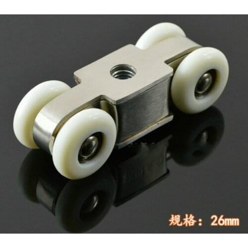 Door roller ultra-quiet wooden furniture sliding door pulley hanging track nylon wheel glass bearing door hardware