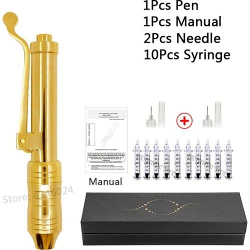 High Pressure Hyaluronic Acid Pen High Density Metal For Anti Wrinkle Lifting Lip Hyaluron Gun Atomizer Hyaluron Pen Injection