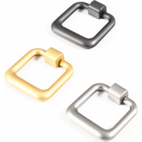 Nordic Drawer Dresser Cabinet Ring Knob Metal Hidden Invisible Gold Grey Silver Wardrobe Kitchen Furniture Door Pull Handle Knob