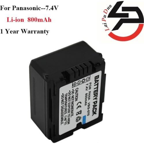 Brand New 800mah Replacement Camera Battery For Panasonic VW-VBG070 VW-VBG070E VW-VBG070PP DMW-BLA13E VW-VBG6 VW-VBG6-K