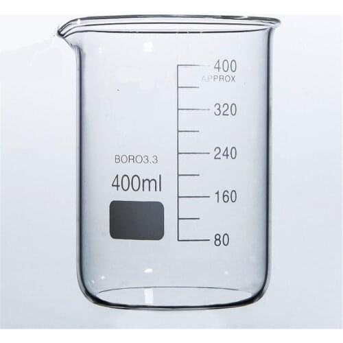 400mL Glass Beaker Low Form New Chemical Lab Glassware