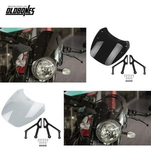 ABS Motorcycle Front Windscreen Windshield Shield Screen Protection Wind Deflectors With bracket For Yamaha XSR700 XSR 700