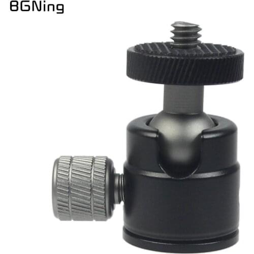 BGNing Aluminum alloy Mini Tripod Ball Head 1/4" Screw For Tripod Flash Holder SLR Camera Accessories 360 Swivel Bracket Holder