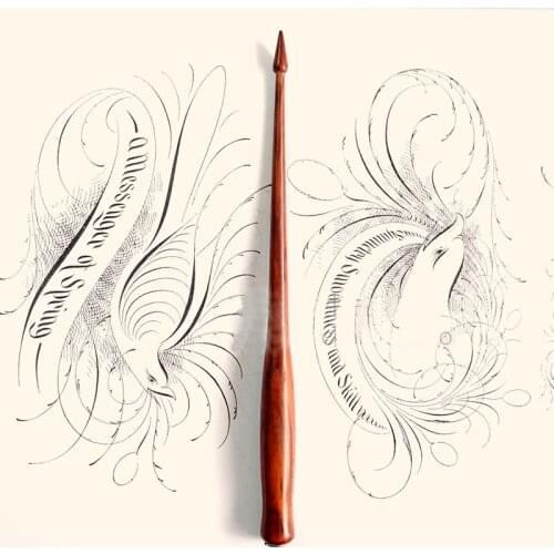 10 pieces for a lot Handmade Rose Wood English Calligraphy Copperplate Oblique Dip Pen Holder European Gift Vintage Dip Pen