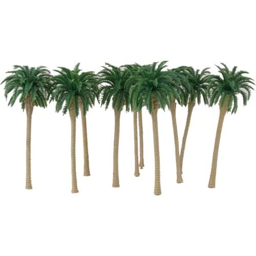 10xCoconut Palm Trees Model Train Railway Architecture Diorama Scenery 11cm