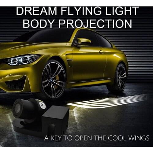 2Pcs Angel Wings LIGHT Car Welcome Light Shadow Light Projector Car LED Door Warning Light Lamp for Audi BMW Toyota Volkswagen