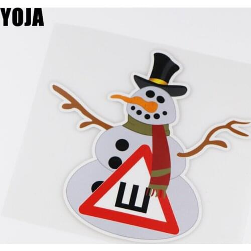 YOJA 16X16.6CM Color Car Sticker Vinyl Decal Signal Peak On Snowman ZT3-0022