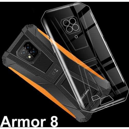 Cover For Ulefone Armor 8 Case Bumper Back Cover Soft Silicone TPU Ultra-thin Protector For Ulefone Armor 8 Glass Funda Shell