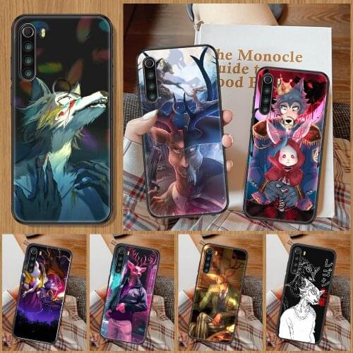 Anime BEASTARS Phone Case For Xiaomi Redmi Note 7 8 9 10 7A 8T 9A 9T 9S 10S Pro black pretty cover 3D shell soft back fashion