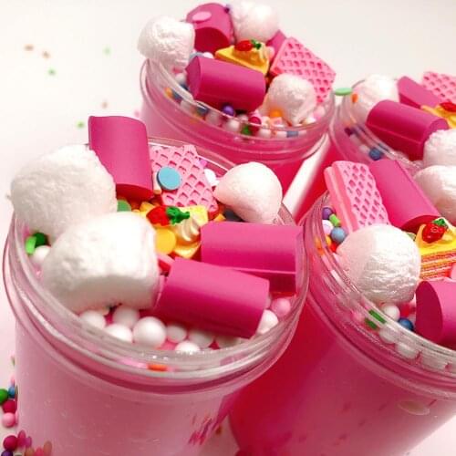 DIY Cake Beads Soft Non Sticky Putty Mud Plasticine Slime Anti-stress Kids Toy