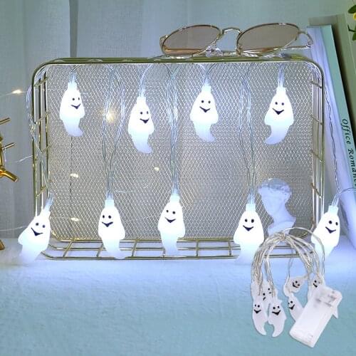 Halloween White Ghost String Lights Ghost Halloween Decoration String Lights Horror Lights JS22