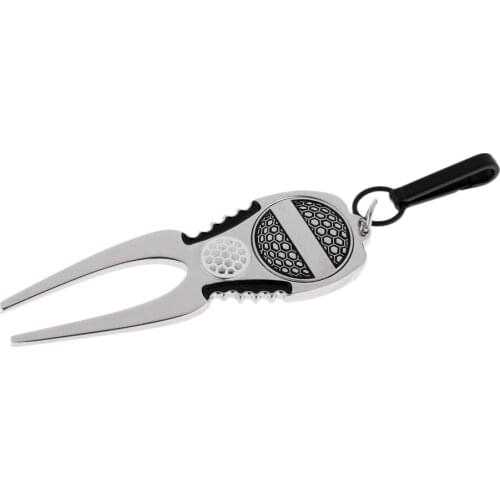 Golfer Club Golf Divot Tool & Ball Marker Pitch Fork Repair Tools