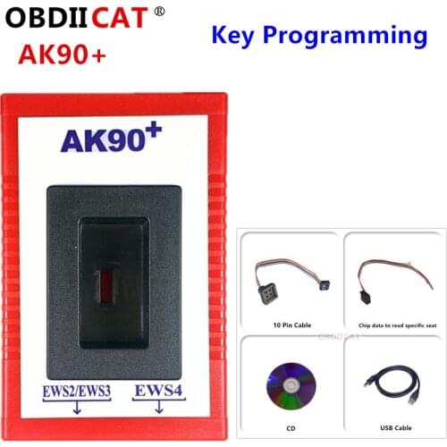 Hot AK90 plus For B-M-W V3.19 AK90+ OBD2 Car Key Programmer for B-M--W CAS/EWS from 1995-2009 AK90 + Key Programming Tool