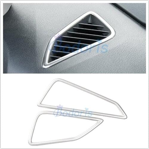 For LHD Toyota Corolla 2019 #304 Stainless Steel Dashboard Air Conditioner Vent Cover AC Outlet Trim Car Styling Accessories