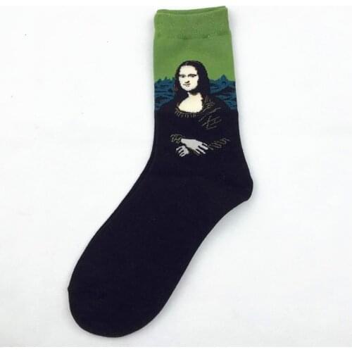 Hot Sale Classic Autumn Winter Retro Women Personality Art Van Gogh Mural World Famous Painting Female Socks Oil Happy Socks