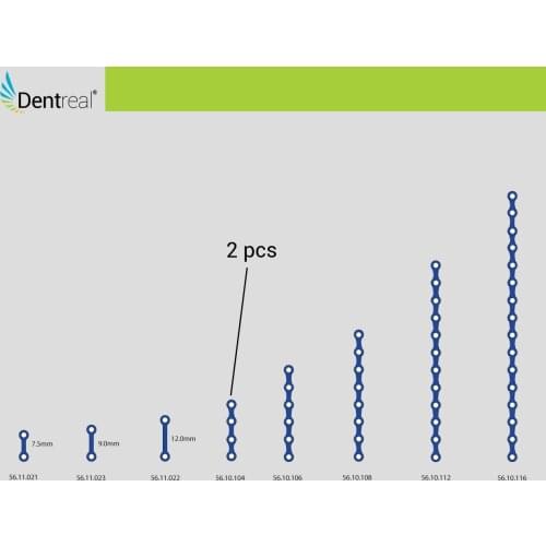 Maksillofasiyal Titanium Micro Plate for 1,6 mm screw - 56.11.104