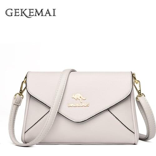 Fashion Letter Design Ladies Messenger Bags Solid Color Multifunctional Wallet High Quality Leather Women Shoulder Travel Bags