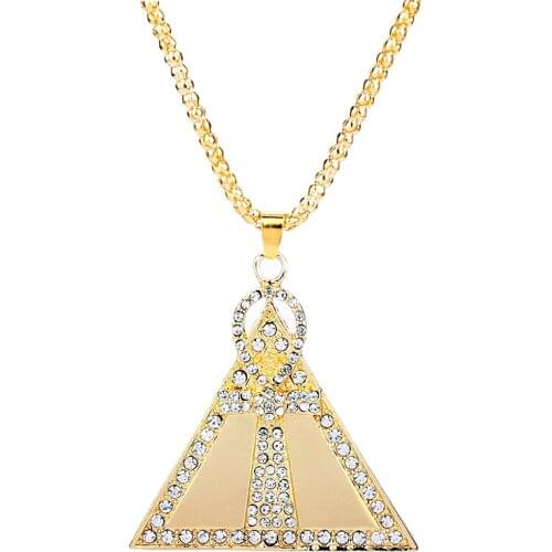 MQCHUN Crystal Egyptian Ankh Cross Pendant Necklace Chain Rose Gold Color Charms Jewelry for Women Men Jewelry-30