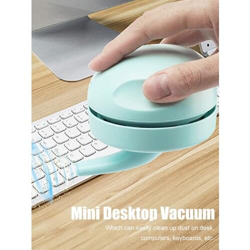 Mini Desktop Vacuum Mini Table Dust Catcher Cleaner Portable Handheld Cordless Sweeper For Desk Computers Keyboards