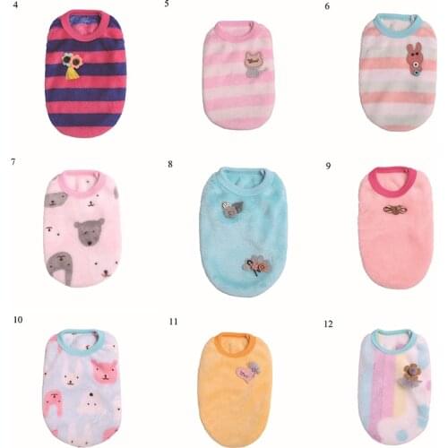 New Good Quality Dog Clothes Durable Fashion Puppy Vest Striped Soft Warm Cute Small Dog Cat Winter Clothing Pet Costume Hot