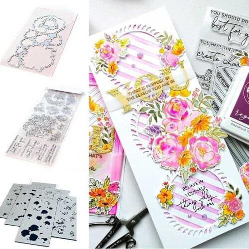 New Arrival 2021 Painted Peony Metal Cutting Dies Stencils for DIY Scrapbooking Album Stamp Make Paper Card Embossing Die Cut