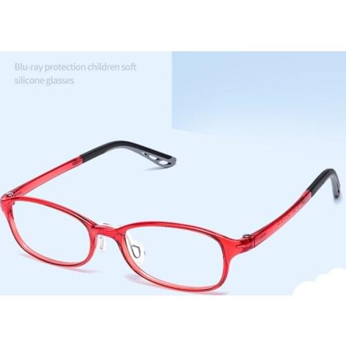 New Anti Drop Glasses Functional Flat Lenses For Kids Adolescents TR Material Anti Blut Light Silicone Frame Eyewear