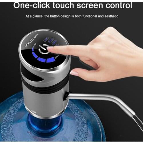 Portable Mini Touch Wireless Rechargeable Electric Dispenser Water Pump with Child Lock/USB Cable for 4.5-18.9L Barrelled Water