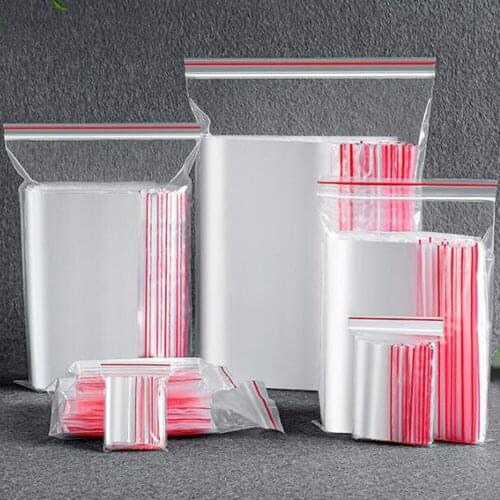 100Pcs Transparent Self Adhesive Sealed Gift Bag Ziplock Bag Diamond Painting Opp Plastic Sachet Bead Stone Storage Diy 5D