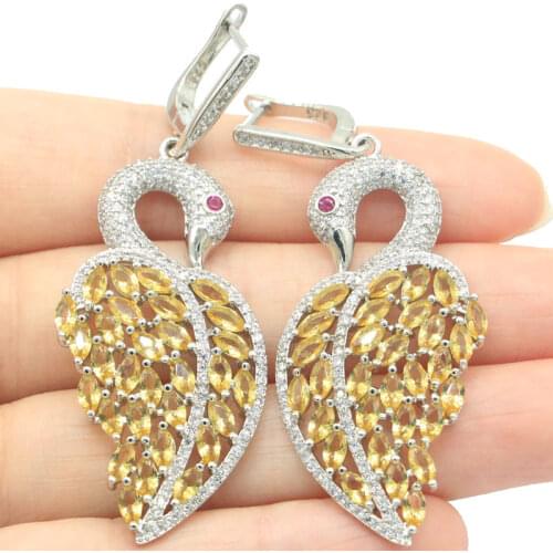 51x23mm Delicate Fine Cut Dazzling Long Big Created Violet Tanzanite For Women For Women Silver Dangle Earrings