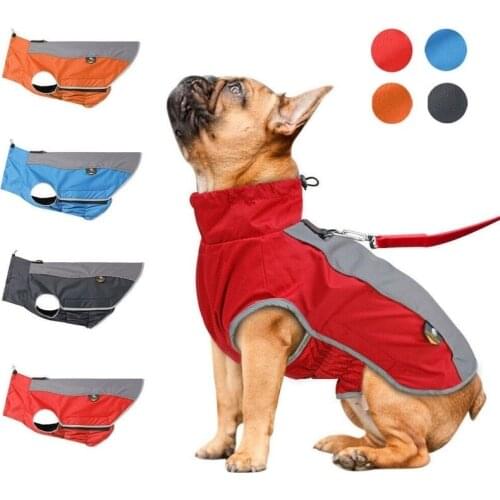 Warm Waterproof Reflective Outdoor Dog Pet Coats Clothes Velvet Vest Jacket Large Size