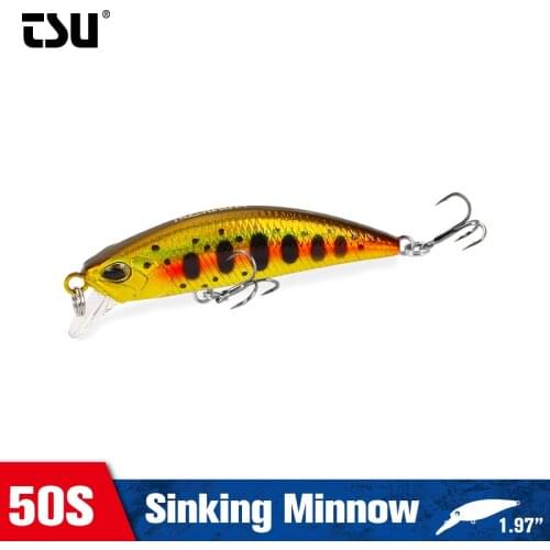 TSURINOYA 50S Sinking Water Minnow Fishing Lure DW63 Hot Sale Pike Artificial Hard Baits Lake River Jerkbait Crankbait Wobblers
